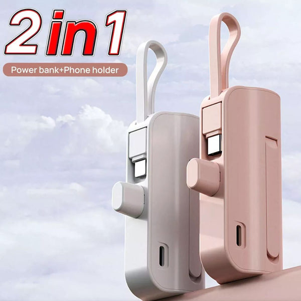 5000mAh Mini Power Bank & Free 3-in-1 Charging Cable